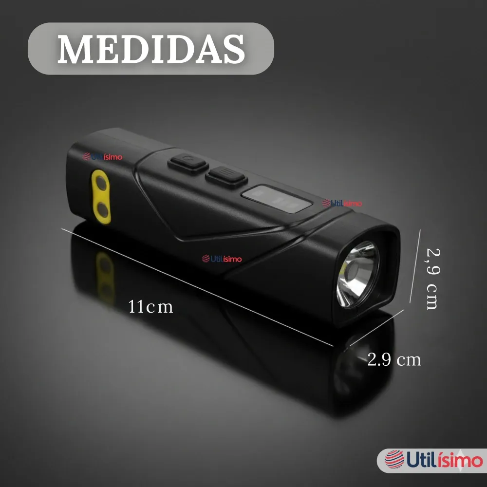 Linterna Frontal LED Recargable con Gancho Extraible Utilísimo Chile