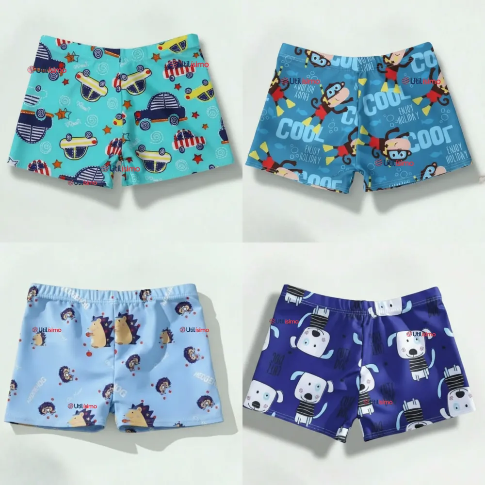 Short De Playa Para Niños Traje De Baño Pantalón Corto Diseños Surtidos Utilísimo Chile
