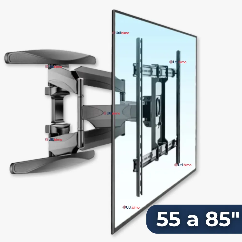 Soporte TV Pared Ajustable 68Kg 55 85 Pulgadas 55 60 65 70 75 77 80 82 85 Utilísimo Chile