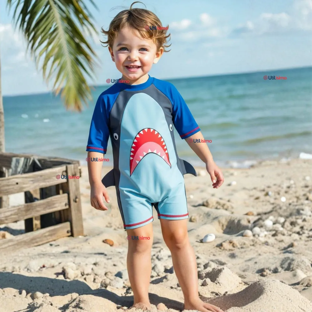 Traje de baño Enterito Con Cremallera Niño de 2 6 ños Blue Shark Utilísimo Chile