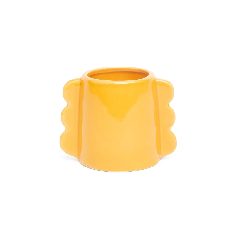 Maceta Pequeñ Ondas: Naranja Dopamine Concept Store