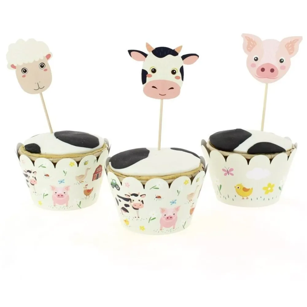 Kit de cupcakes de animales de granja ANNIKIDS