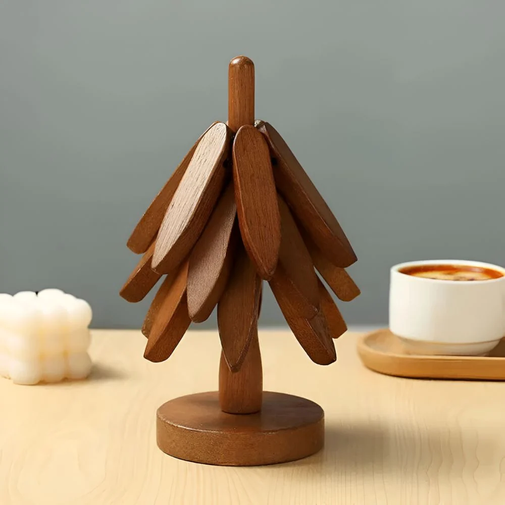 Trivetes de Madera Plegables | Set de 3 Piezas Oscuro Arti Casa