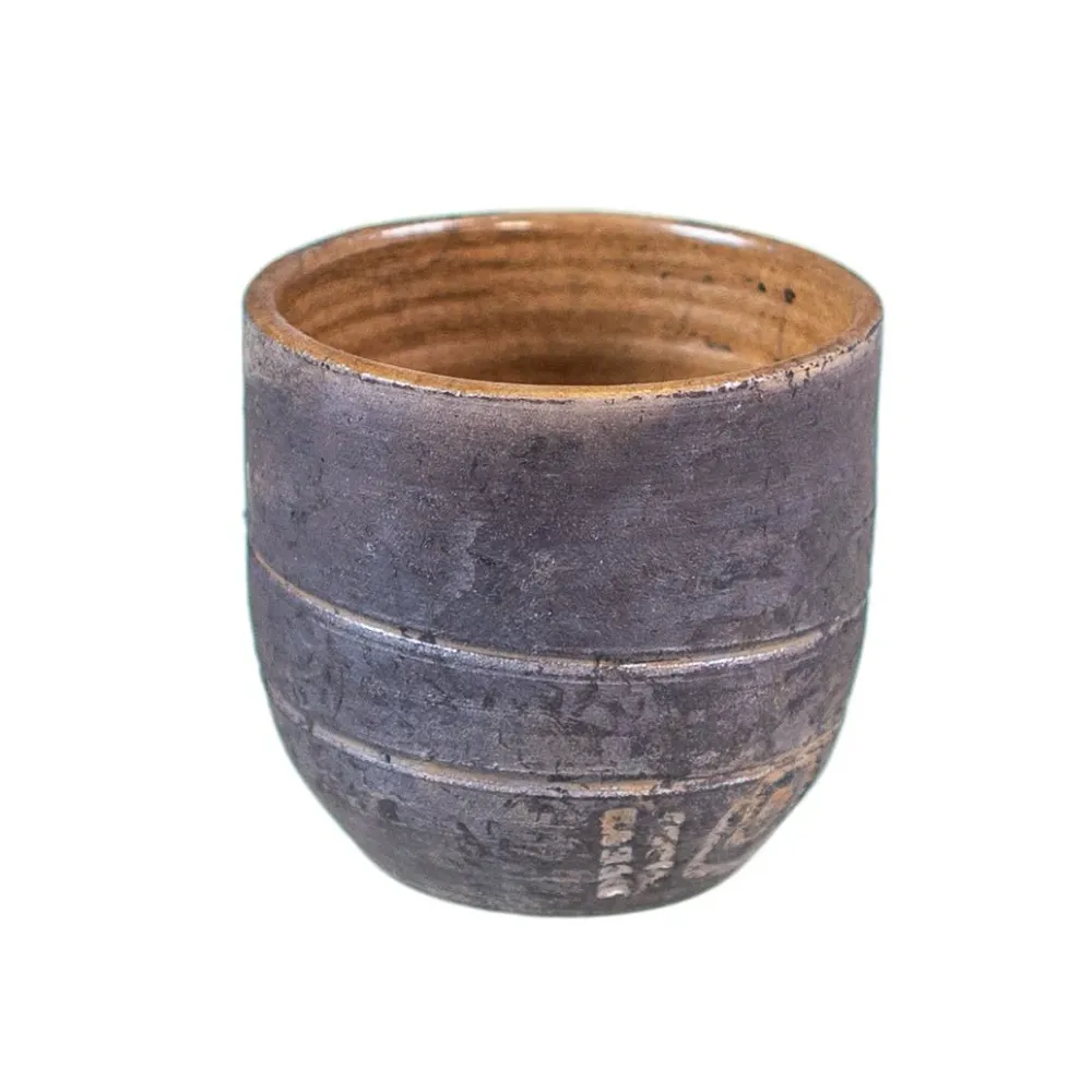 'Lønstrupkoppen' raku 6 cm miel Dorte Visby