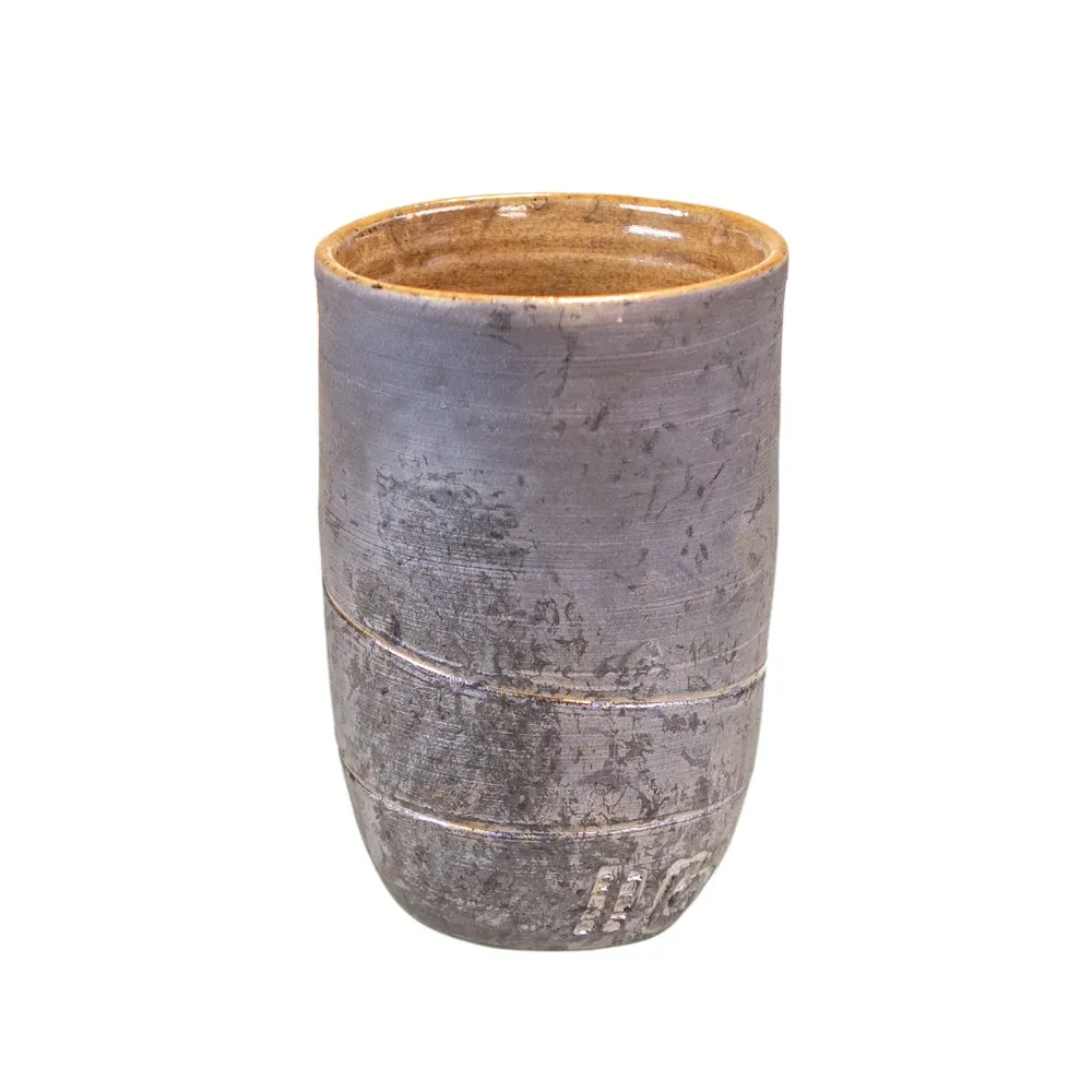 Raku 'Lønstrupkoppen' 11 cm miel Dorte Visby