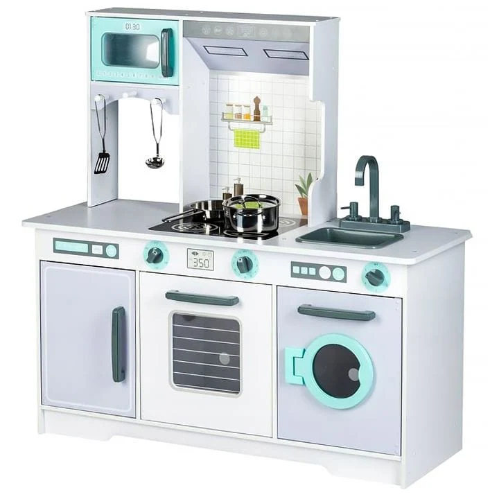 Cocina grande de madera para niños con accesorios