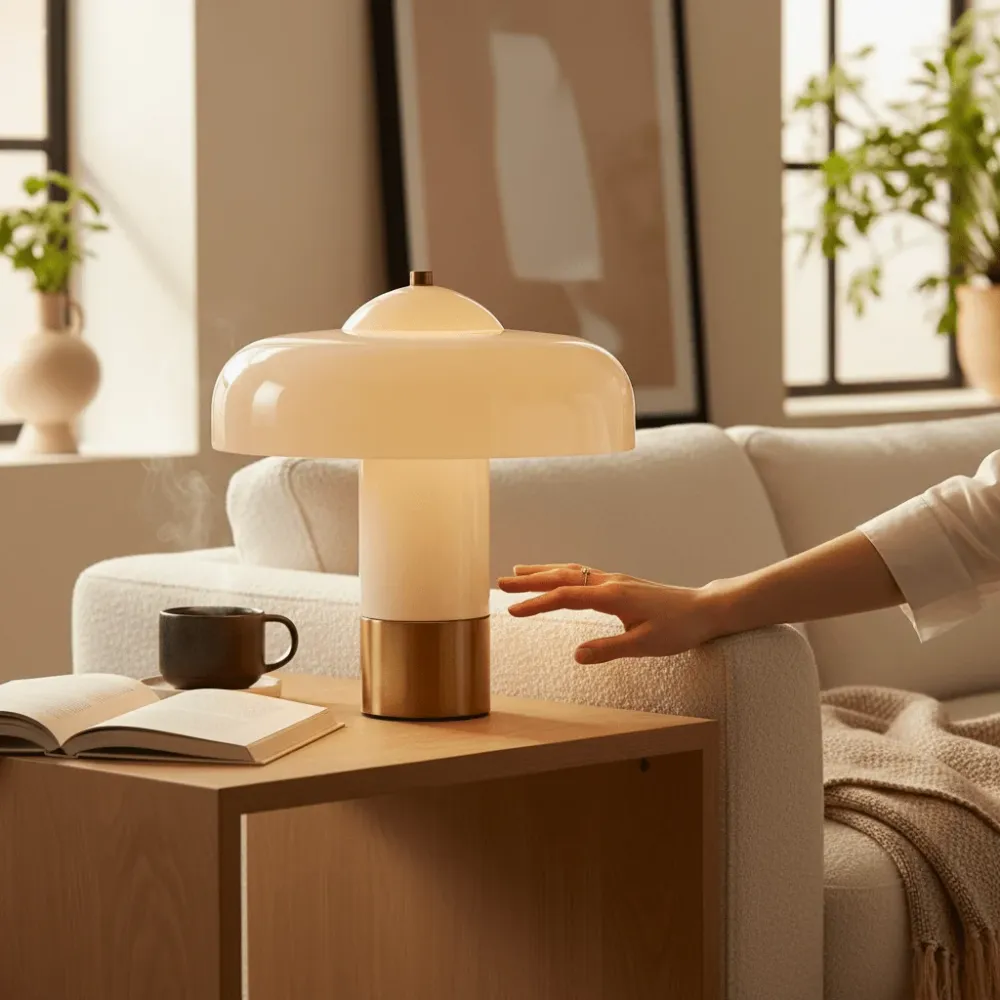 Ivory Mushroom Table Lamp generic