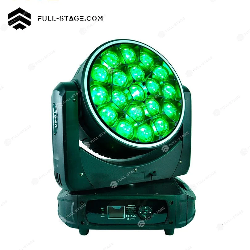 19x40W LED Moving Head Wash Light – RGBW Rotating Mirror