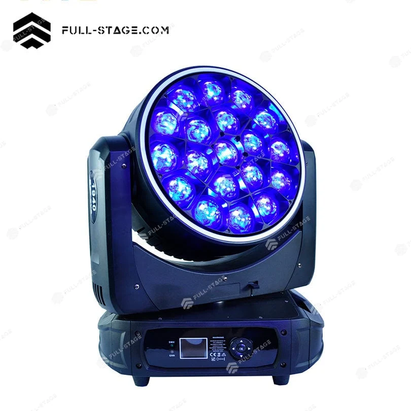 19x40W LED Moving Head Wash Light – RGBW Rotating Mirror