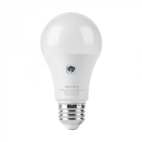 Lámpara LED tipo bulbo A19 10 W con sensor de luz, Volteck 46990 LED-75SL