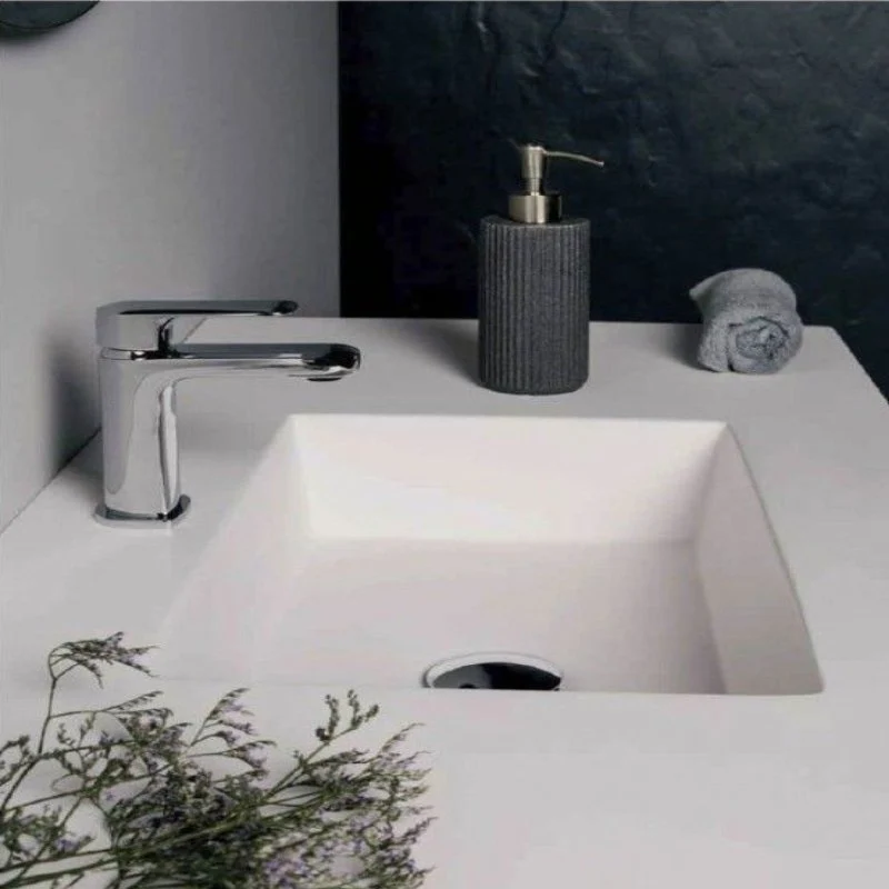 ENCIMERA SAONA + 1 LAVABO + FALDÓN SOLID SURFACE Blanco My Store