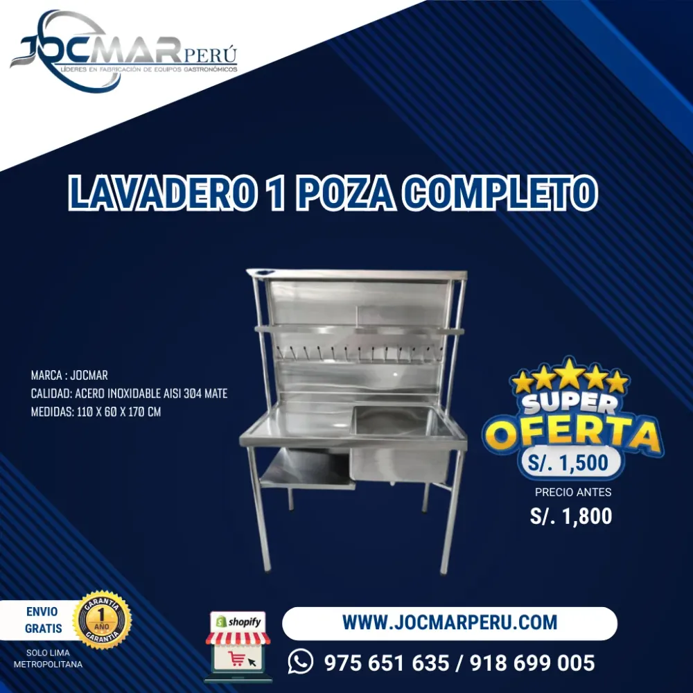 LAVADERO 1 POZA COMPLETO JOCMAR PERÚ