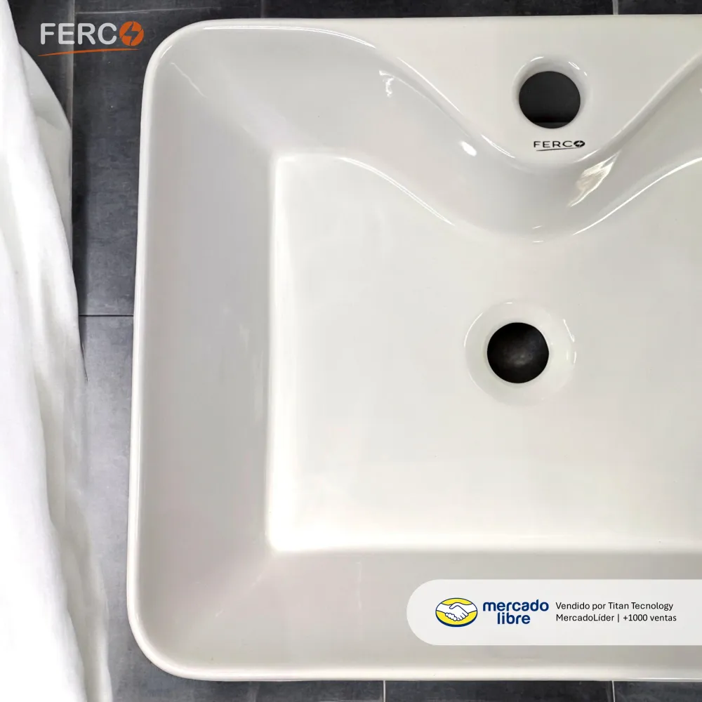 Lavamanos Moderno FERCO Rectangular para Sobreponer 47x37cm