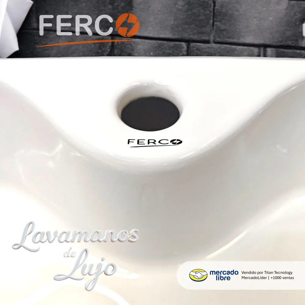 Lavamanos Moderno FERCO Rectangular para Sobreponer 47x37cm