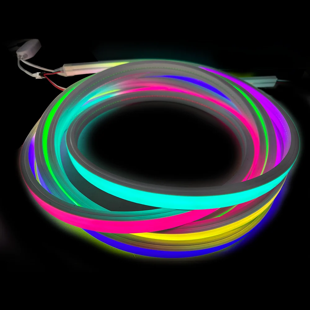 LED RGBIC Addressable Top Bend Flex Neon Light Kit 24V DC 32 ft QAS Lighting LTD