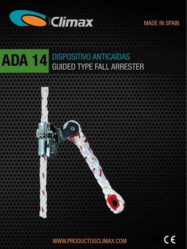 Deslizador Automatico Anticaidas Linea De Anclaje Flexible 14Mm Climax