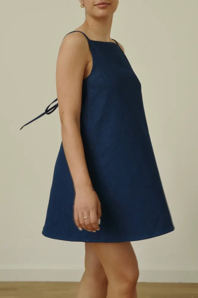 Vestido mini denim From AM to PM