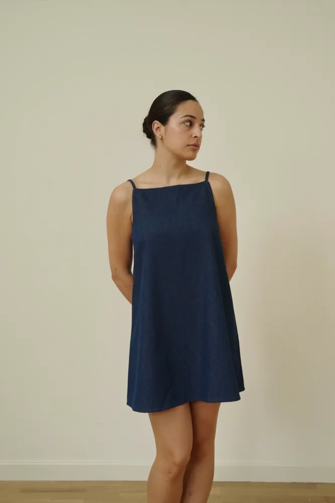 Vestido mini denim From AM to PM