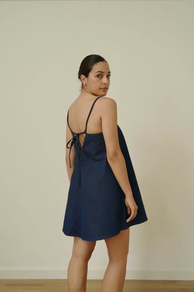 Vestido mini denim From AM to PM