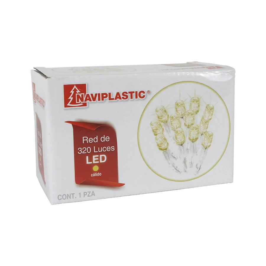 LUCES LED CASCADA NAVIPLASTIC CALIDO CABLE TRANS.CAJA 320 LUCES