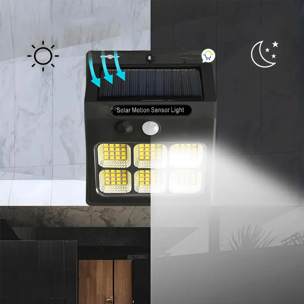 Luz Solar LED Con Sensor De Movimiento 6COB Cómpralo en casa