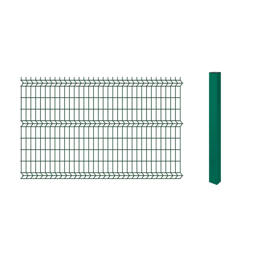Pack 20 Reja y Poste Tipo Acmafor 3D Verde 2.50 x 1.83 Mts Hoga Industrial