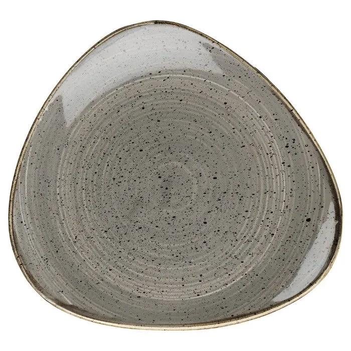 Plato Triangular 26.5 cm Peppercorn Grey Stonecast