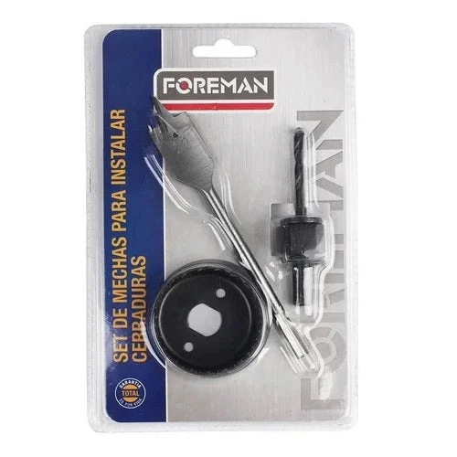 Set De Mechas Para Instalar Cerraduras Kit 3pcs Foreman