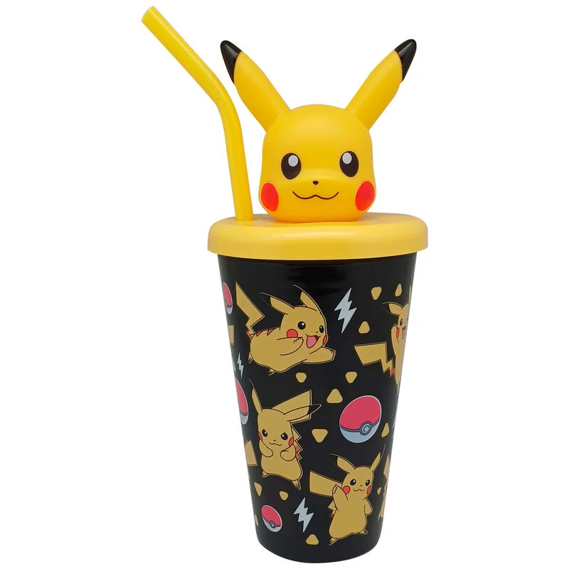 Vaso cañ topper 3D Pikachu Pokemon 500ml KIDS LICENSING