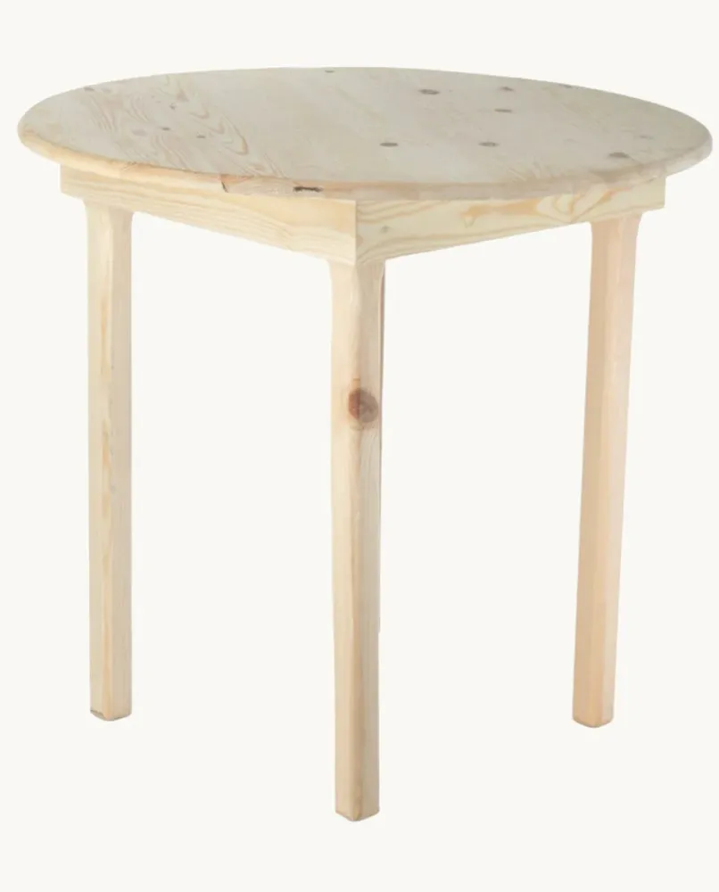 MESA DE MADERA REDONDA,80 DIAMETRO x 75 ALTO. SOLO PENINSULA