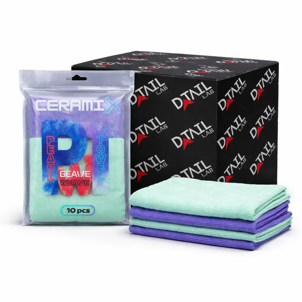 CASE 6x Pearl Weave Edgeless Microfiber Towels - 400 GSM 2 colors - 10 pcs D-TAIL LAB