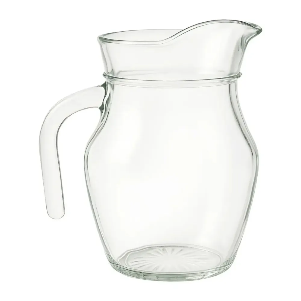 Mini Jarra Clasica 500ml Vidrio Transparente Blanco Vittori