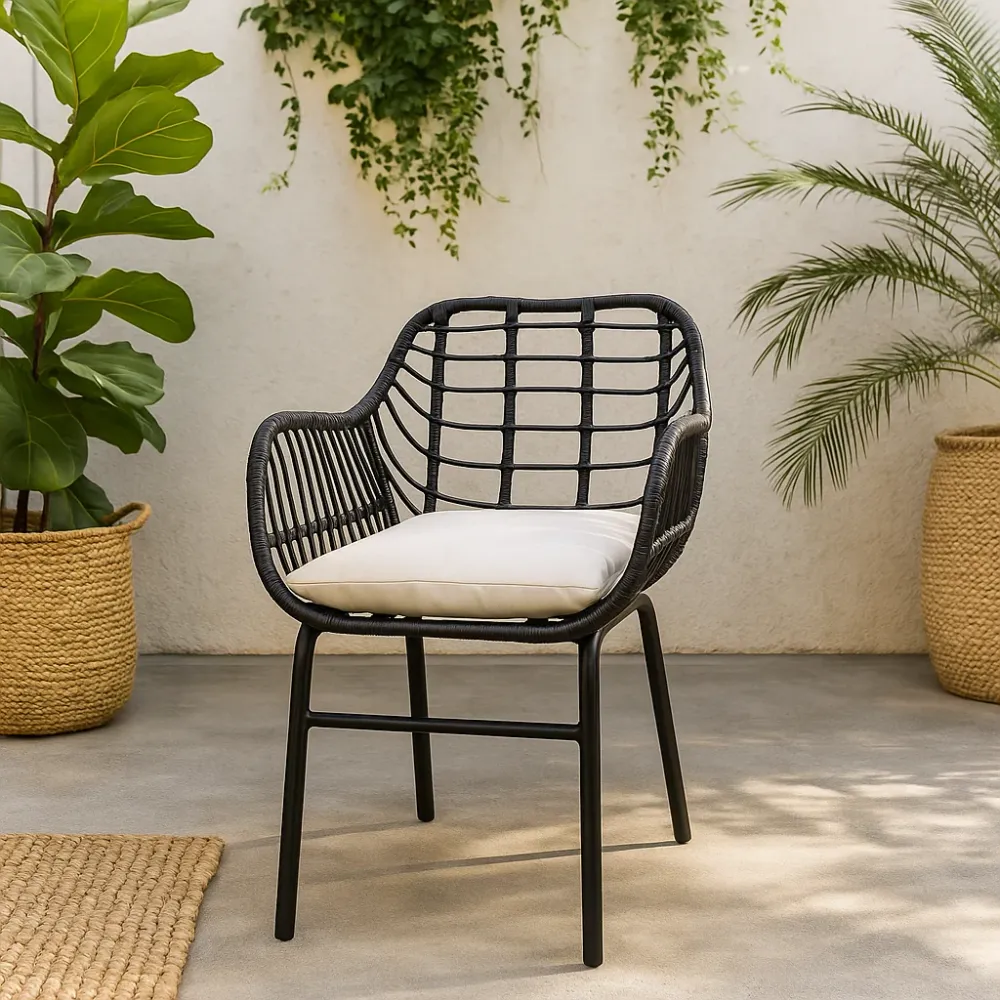 Silla de exterior Millor - Negro CAZEDIS
