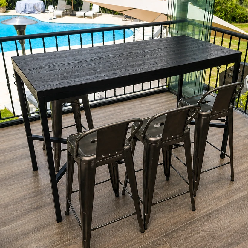 Mesa Alta de Terraza - Modelo Black Oak