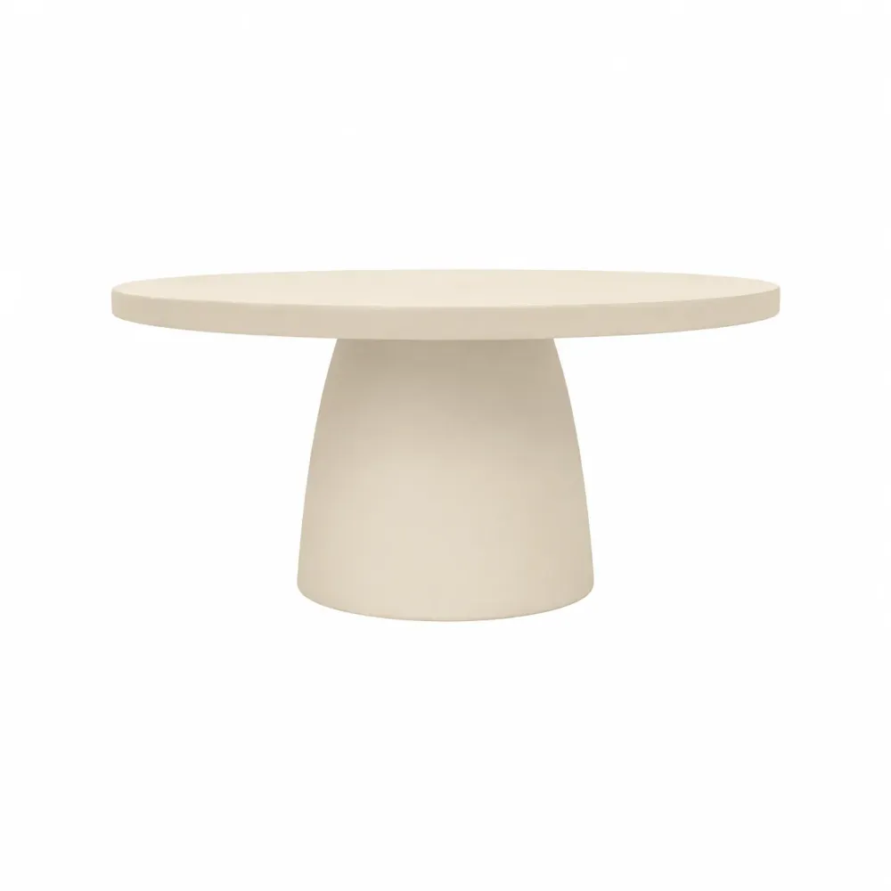 Mesa de centro exterior - Gordes - B80 D80 H35 - Latte - Policompuesto