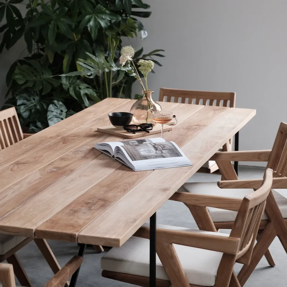 Mesa de jardín - Madera de teca - Rectangular