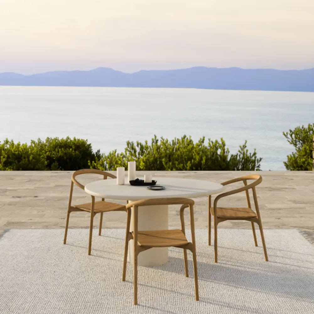 Mesa de jardín - Reef - MicroSkin - 140 cm - Latte