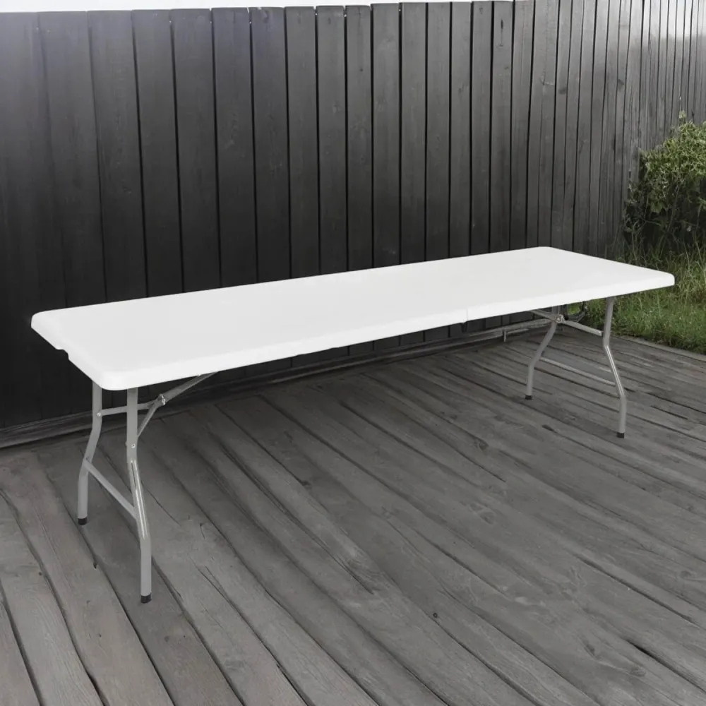 Mesa Plegable Rectangular 240x76x74 Cms Blanca Northwest