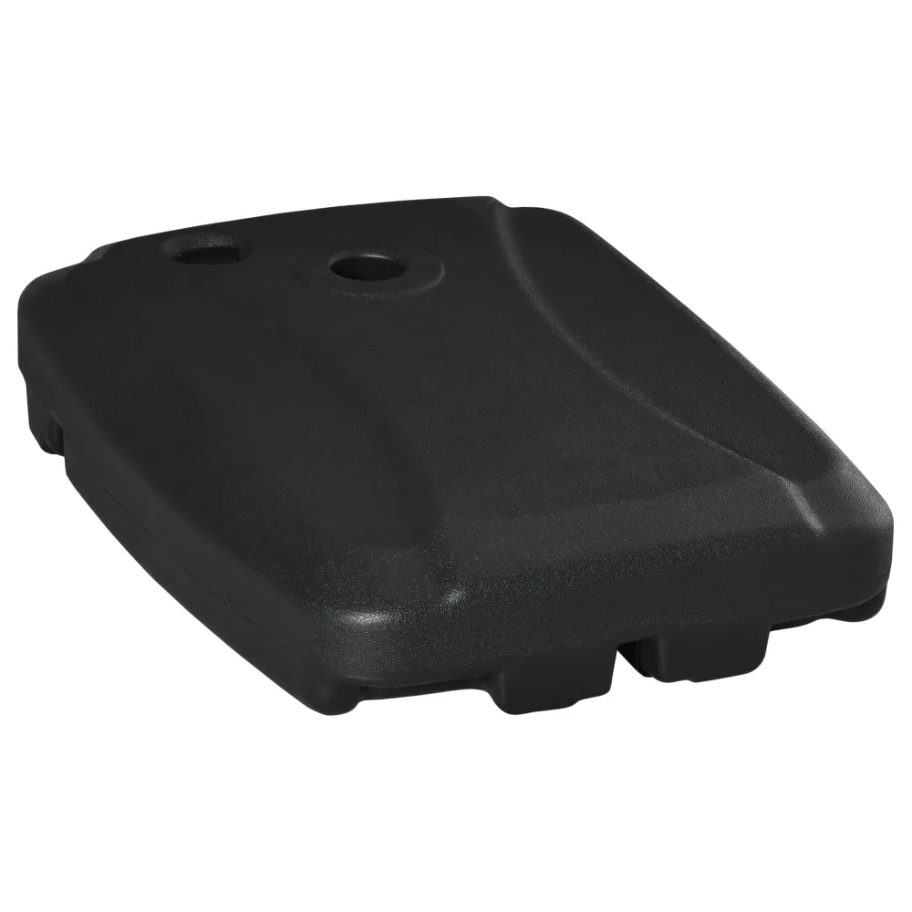 Outsunny Base de Sombrilla con 2 Ruedas Rellenable de Agua 60 kg Arena 68 kg o Mixto 75 kg Soporte de Parasol para Base Cr...