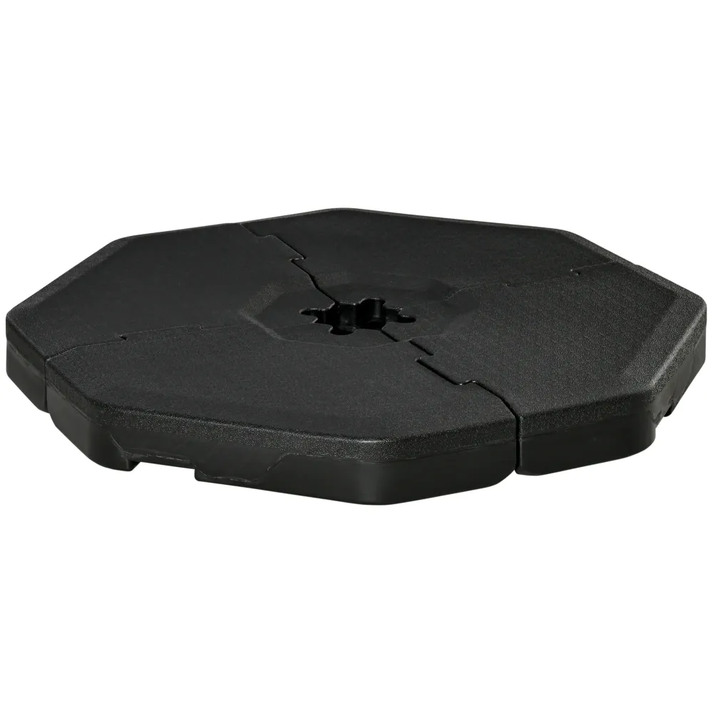 Outsunny 4 Pesos para Base de Sombrilla Rellenable de Agua 104 kg Arena 125 kg o Mixto 140 kg 4 Piezas para Base Cruzada d...