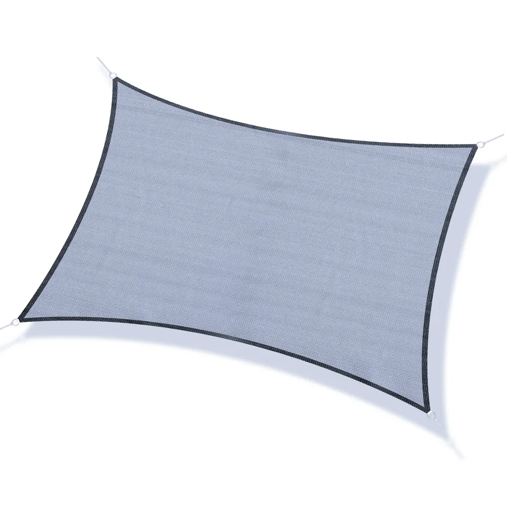 Outsunny Toldo Vela de Sombra Rectangular 4x3 m Toldo de Terraza Protección Rayos UV con Bolsa de Transporte Anillo de Ace...