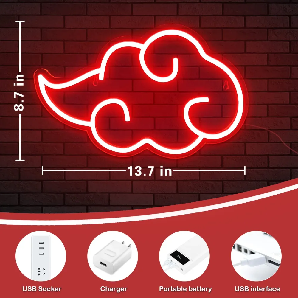 Luz de neón Nube Anime Neon Sign Store
