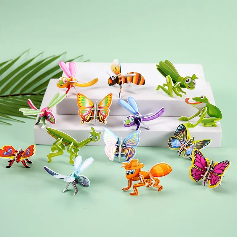 InsectiCraft – 30 Rompecabezas 3D en Papel para Niños Bébé Filou
