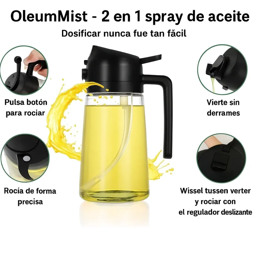 OleumMist – Spray de aceite 2 en 1 Negro Arti Casa