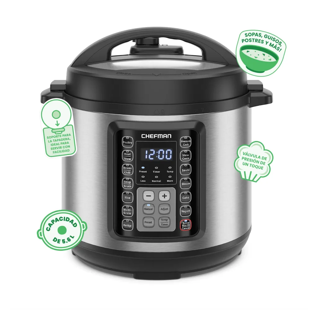 Chefman - Multicooker 6 Qt – Olla Presión Programable 9 en 1 Chefman Mexico