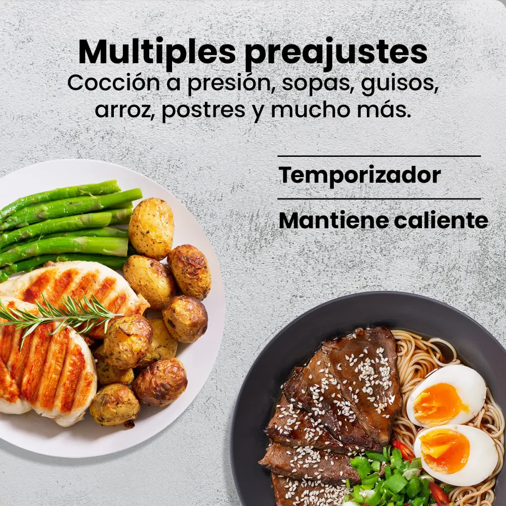 Chefman - Multicooker 6 Qt – Olla Presión Programable 9 en 1 Chefman Mexico