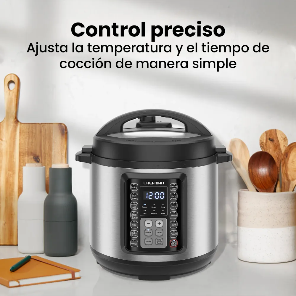 Chefman - Multicooker 6 Qt – Olla Presión Programable 9 en 1 Chefman Mexico