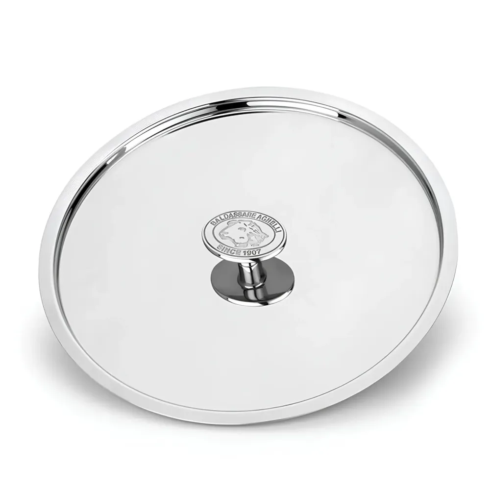 Tapa de acero inoxidable pulido. Diámetro 16 cm / 20 cm / 24 cm / 28 cm. Pentole Agnelli