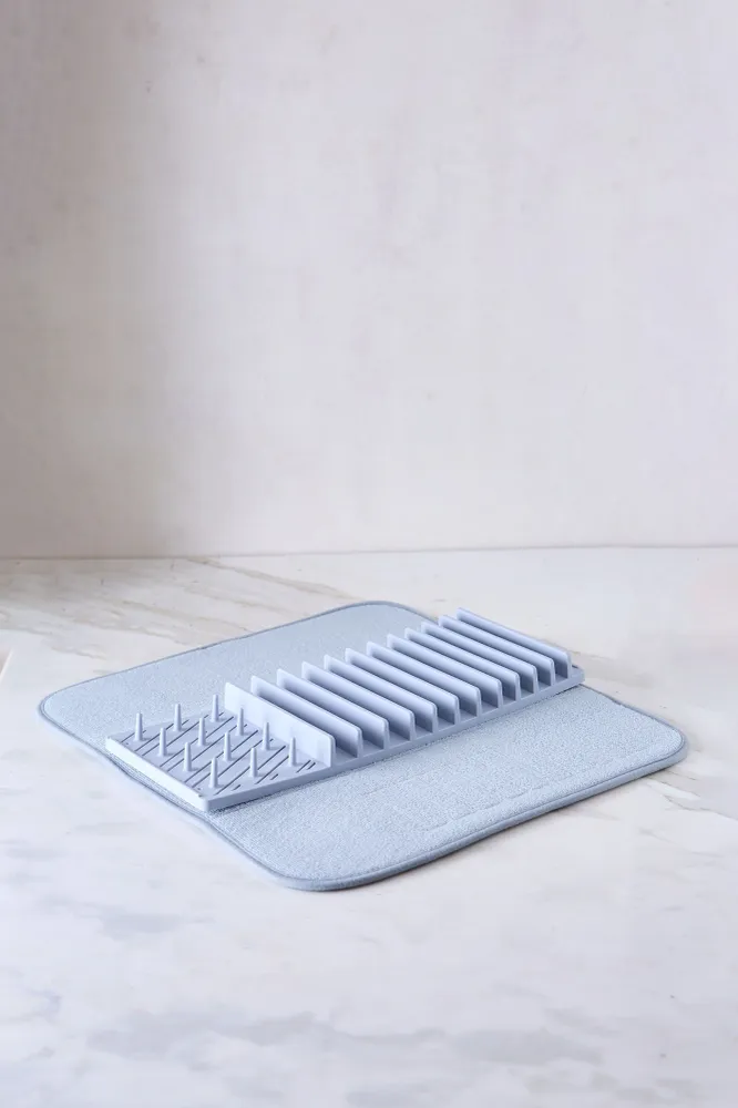 PAÑO ESCURRIDOR MICROFIBRA CON SECAPLATOS GRAY
