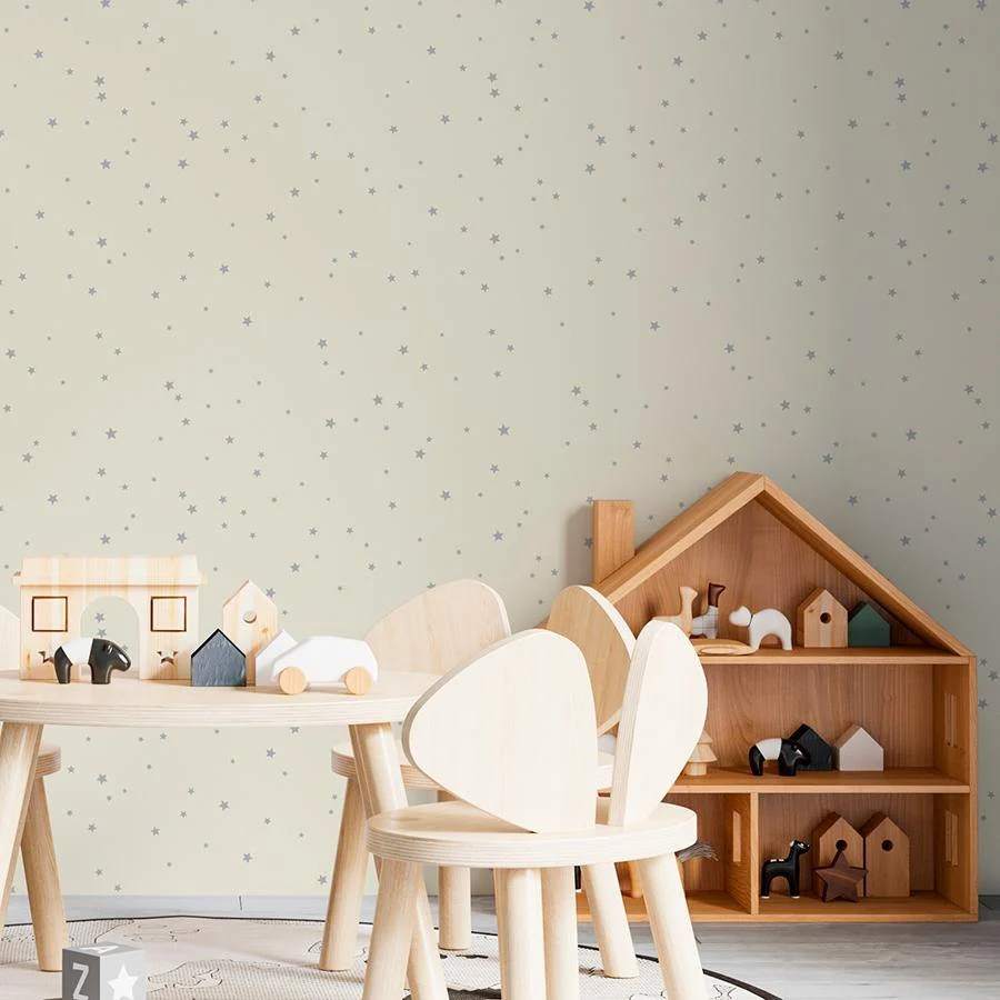 Papel pintado mini Estrellitas Gris